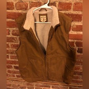 Red Head Canvas Sherpa lined Vest